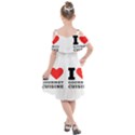 I love gourmet cuisine Kids  Cut Out Shoulders Chiffon Dress View2