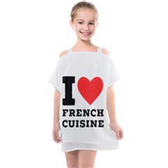 I Love French Cuisine Kids  One Piece Chiffon Dress by ilovewhateva