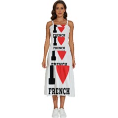 I Love French Cuisine Sleeveless Shoulder Straps Boho Dress by ilovewhateva