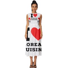 I Love Korean Cuisine Sleeveless Round Neck Midi Dress by ilovewhateva