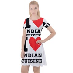 I Love Indian Cuisine Cap Sleeve Velour Dress  by ilovewhateva