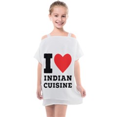 I Love Indian Cuisine Kids  One Piece Chiffon Dress by ilovewhateva