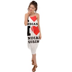 I Love Indian Cuisine Waist Tie Cover Up Chiffon Dress by ilovewhateva