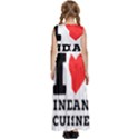 I love Indian cuisine Kids  Satin Sleeveless Maxi Dress View4