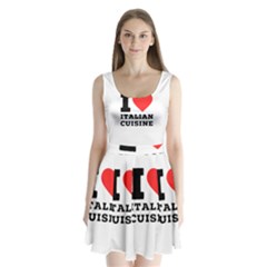 I Love Italian Cuisine Split Back Mini Dress  by ilovewhateva