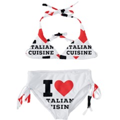 I Love Italian Cuisine Kids  Classic Bikini Set by ilovewhateva