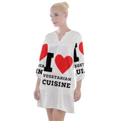 I Love Vegetarian Cuisine  Open Neck Shift Dress by ilovewhateva