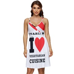 I Love Vegetarian Cuisine  V-neck Pocket Summer Dress  by ilovewhateva