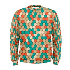 Multicolored Honeycomb Colorful Abstract Geometry Men s Sweatshirt by Vaneshop