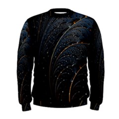 Abstract Dark Shine Structure Fractal Golden Men s Sweatshirt by Vaneshop