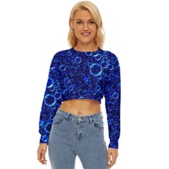 Blue Bubbles Abstract Lightweight Long Sleeve Sweatshirt by Vaneshop