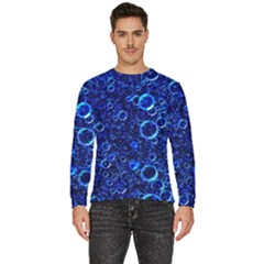 Blue Bubbles Abstract Men s Fleece Sweatshirt by Vaneshop