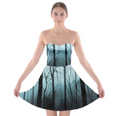 Tree Night Dark Forest Strapless Bra Top Dress by Vaneshop