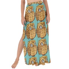 Owl Bird Pattern Maxi Chiffon Tie-up Sarong by Vaneshop