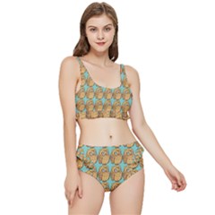 Owl Bird Pattern Frilly Bikini Set by Vaneshop