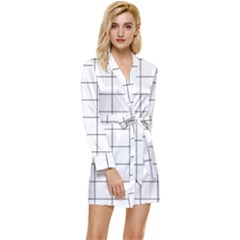 Mesh Long Sleeve Satin Robe by zhou