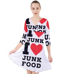 I Love Junk Food Quarter Sleeve Front Wrap Dress by ilovewhateva