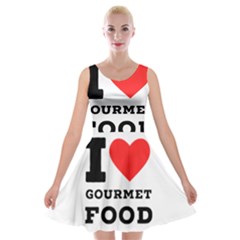 I Love Gourmet Food Velvet Skater Dress by ilovewhateva