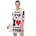 I love gourmet food Mini Skater Shirt Dress View1