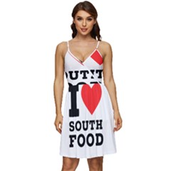 I Love South Food V-neck Pocket Summer Dress  by ilovewhateva