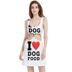 I Love Dog Food Velour Cutout Dress by ilovewhateva