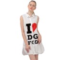 I love dog food Sleeveless Shirt Dress View1