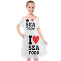 I love sea food Kids  Cut Out Shoulders Chiffon Dress View1