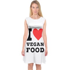 I Love Vegan Food  Capsleeve Midi Dress by ilovewhateva