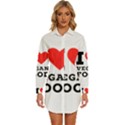 I love vegan food  Womens Long Sleeve Shirt Dress View1