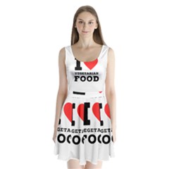 I Love Vegetarian Food Split Back Mini Dress  by ilovewhateva