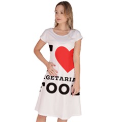 I Love Vegetarian Food Classic Short Sleeve Dress by ilovewhateva