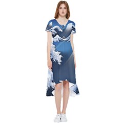 The Great Wave Off Kanagawa High Low Boho Dress by Grandong