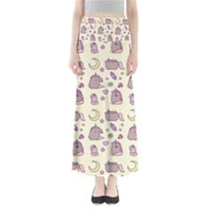 Beautiful Beauty Cartoon Cat Full Length Maxi Skirt by Grandong