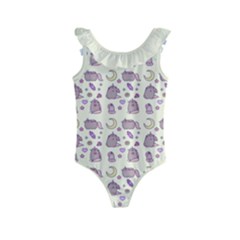 Beautiful Beauty Cartoon Cat Kids  Frill Swimsuit by Grandong