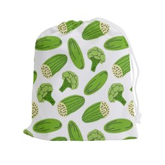 Vegetable Pattern With Composition Broccoli Drawstring Pouch (2xl) by Grandong