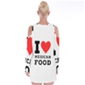 I love Mexican food Velvet Long Sleeve Shoulder Cutout Dress View2