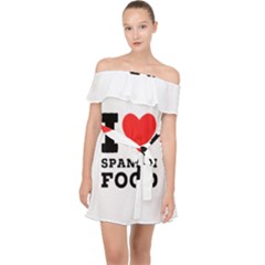 I Love Spanish Food Off Shoulder Chiffon Dress by ilovewhateva