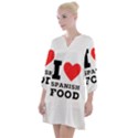 I love Spanish food Open Neck Shift Dress View1