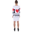 I love Japanese food Asymmetric Cut-Out Shift Dress View2