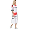 I love Korean food Double Cuff Midi Dress View3