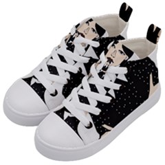 Wednesday Addams Kids  Mid-top Canvas Sneakers by Fundigitalart234