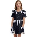 Wednesday addams Kids  Frilly Sleeves Pocket Dress View1