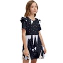 Wednesday addams Kids  Frilly Sleeves Pocket Dress View2