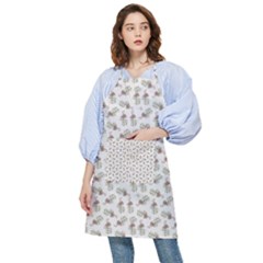 Warm Blossom Harmony Floral Pattern Pocket Apron by dflcprintsclothing