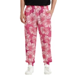 Cute Pink Sakura Flower Pattern Men s Elastic Waist Pants by Cowasu