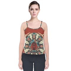 Skull Grateful Dead Phone Gratefuldead Velvet Spaghetti Strap Top by Cowasu