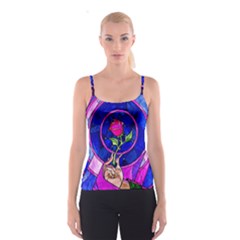 Stained Glass Rose Spaghetti Strap Top by Cowasu