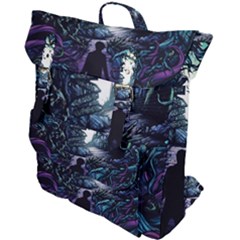 Horror Psychedelic Art Buckle Up Backpack by Cowasu