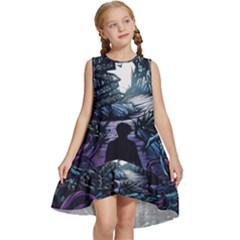 Horror Psychedelic Art Kids  Frill Swing Dress by Cowasu