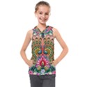 Pink Peacock Bird Pattern Texture Kids  Sleeveless Hoodie View1